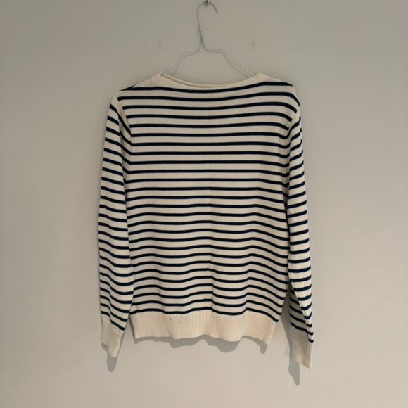 J. Crew Other - J. Crew Cotton Boatneck Sweater Stripped Size Medium Like New